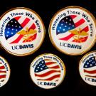 "Honoring Those Who Served" UC Davis and UC Davis Health veterans lapel pins