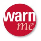 "WarnMe" in red circle (logo)