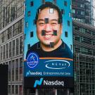 Ben Wang on Nasdaq building