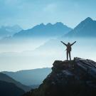 Man on mountain