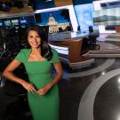 Andrea Flores in the studio at KCRA