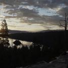 Sun setting over Lake Tahoe