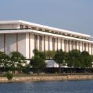 Kennedy Center, white building on Potomac River Washington D.C. 