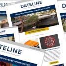 Collage of various Dateline UC Davis email screenshots