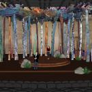 Stage setting of a colorful forest