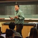 Professor Jay Stachowicz teaching in lecture hall