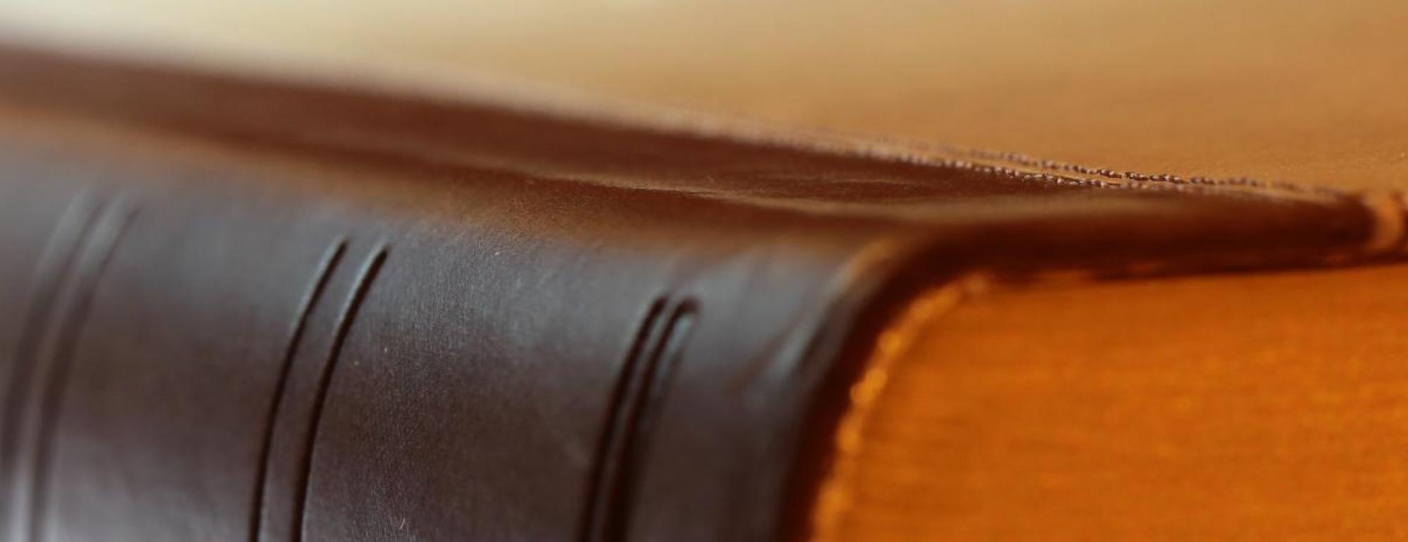 brown leather cover book 