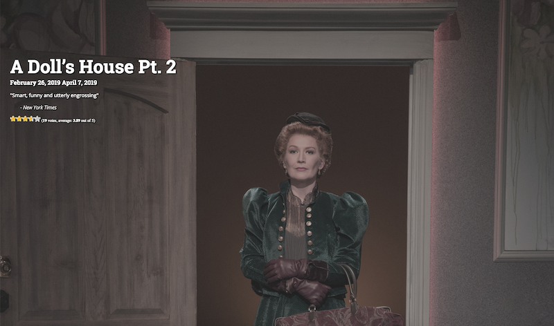 Nora on stage in "A Doll's House Pt. 2"