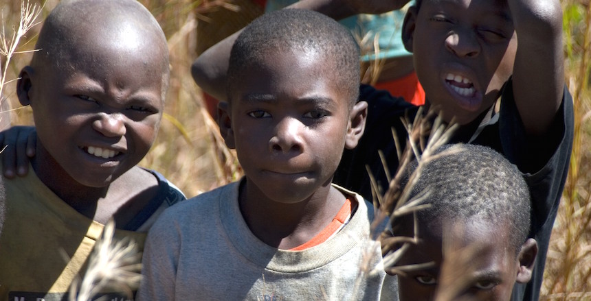 Children in Zambia. 