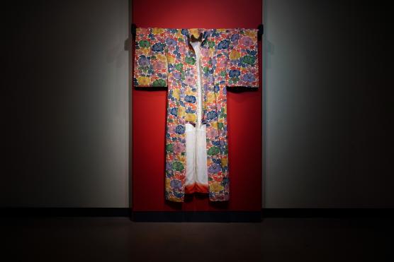 A traditional Japanese garment on display at UC Davis' Design Museum.