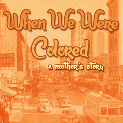 A sepia-toned vintage photo of Sacramento in the 1950's, with the title of the play superimposed.